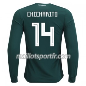 Maillot de Foot Mexique Chicharito 14 Domicile Coupe du monde 2018 ML